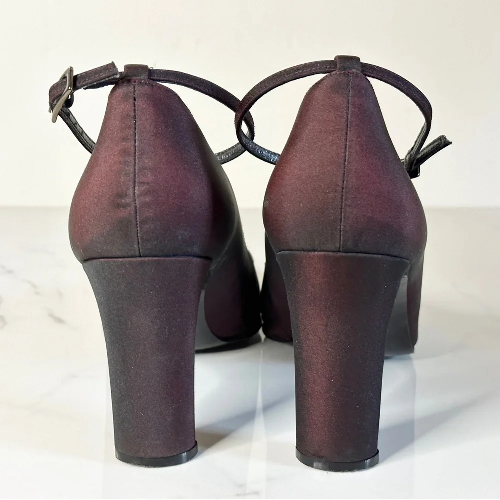 Enzo Angiolini Pump 10N Ankle Strap Pointy Toe Fabric
